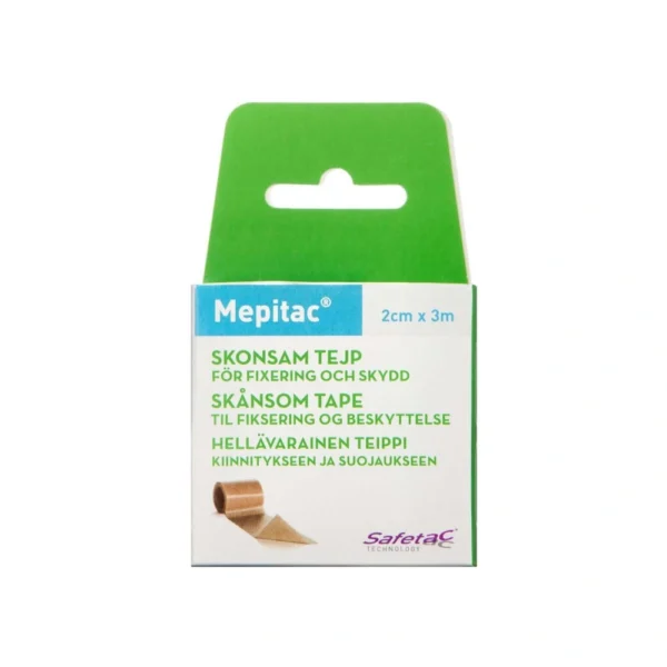 Mepitac Tape med Safetac 2cm x 3m – 1 stk