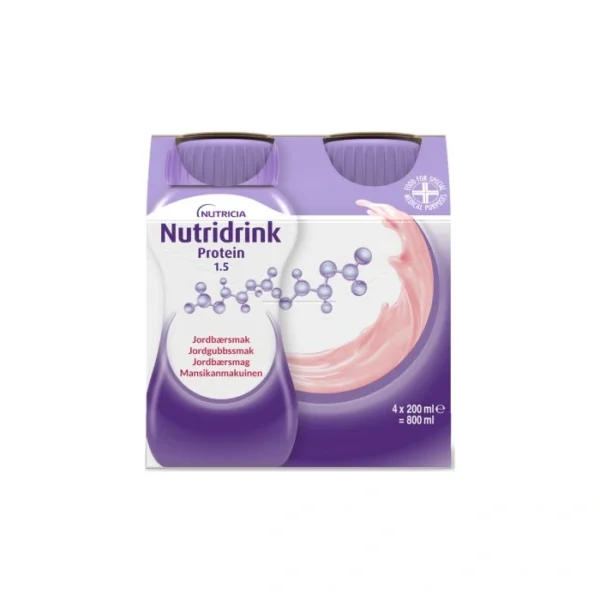 Nutridrink Protein Jordbær – 4 x 200 ml