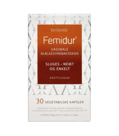 Femidur Oral Vaginale Mælkesyrebakterier – 30 kaps