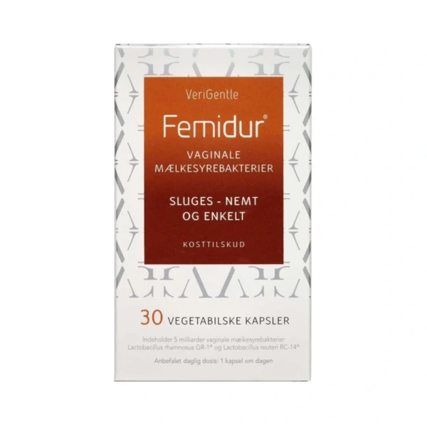 Femidur Oral Vaginale Mælkesyrebakterier – 30 kaps