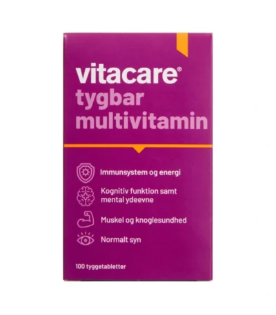 Vitacare Tygbar Multivitamin Skovbærsmag – 100 stk