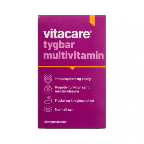 Vitacare Tygbar Multivitamin Skovbærsmag – 100 stk