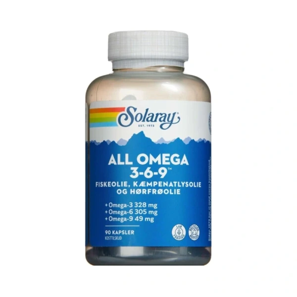 Solaray All Omega 3-6-9 – 90 kapsler