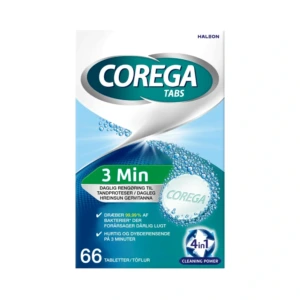 Corega Tabs 3 Minutes – 66 stk