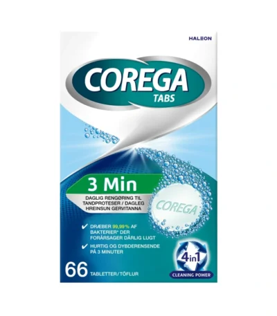 Corega Tabs 3 Minutes – 66 stk