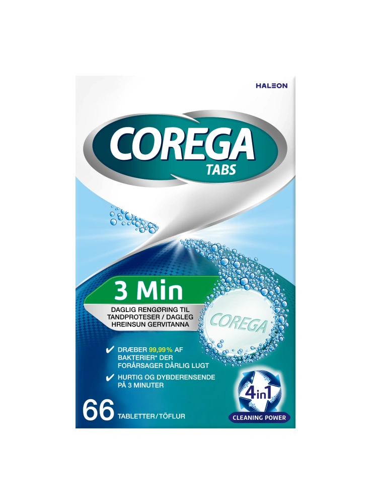 Corega Tabs 3 Minutes – 66 stk