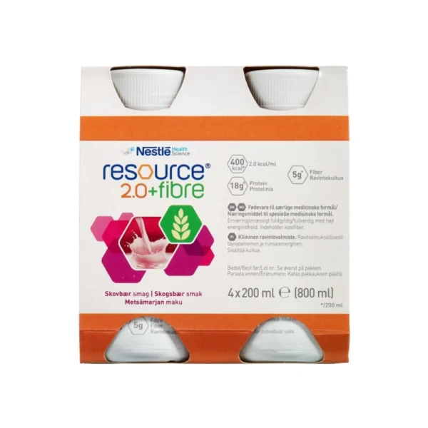 Resource 2.0 + Fibre Skovbær – 4 x 200 ml