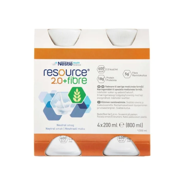 Resource 2.0 + Fibre Mild Vanille – 4 x 200 ml