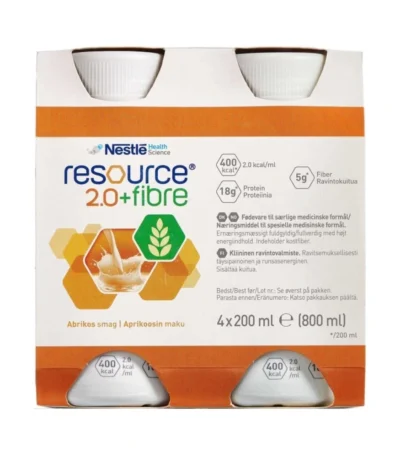 Resource 2.0 + Fibre Abrikos – 4 x 200 ml