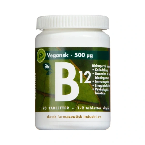 Grønne Vitaminer B12-Vitamin Tabletter 500 µg – 90 stk
