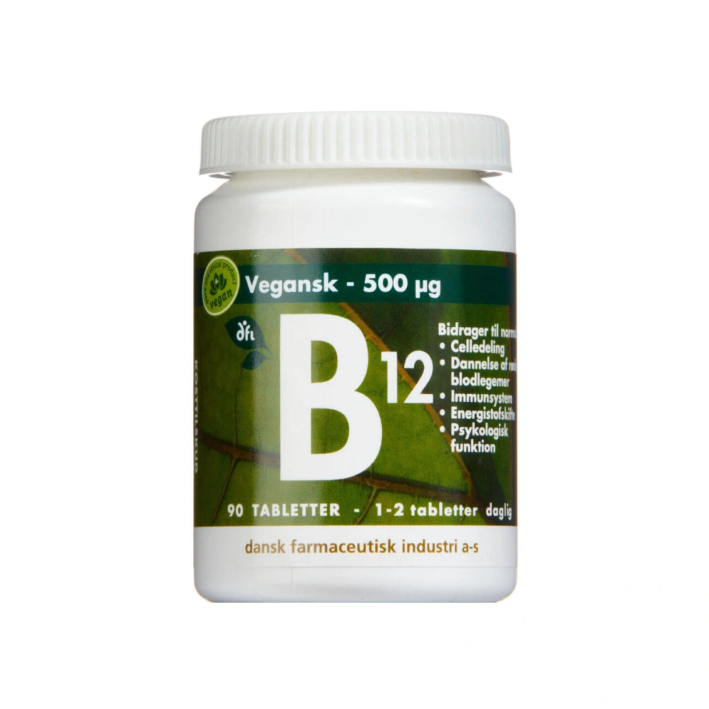 Grønne Vitaminer B12-Vitamin Tabletter 500 µg – 90 stk