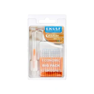 EKULF ph Mellemrumsbørste Orange 0,45 mm – 12 stk