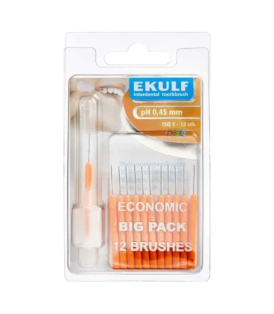 EKULF ph Mellemrumsbørste Orange 0,45 mm – 12 stk