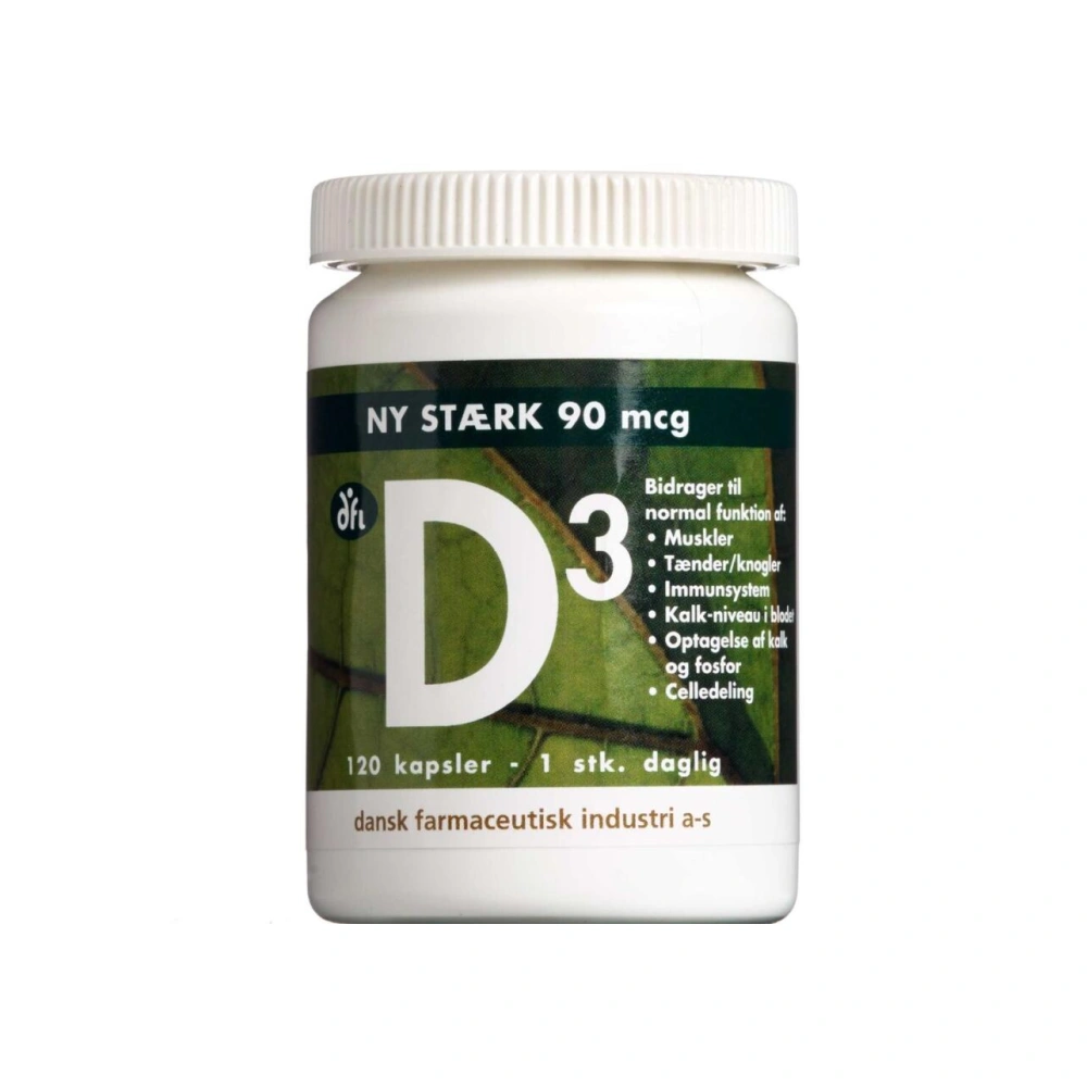 Grønne Vitaminer D3-Vitamin Stærk Kapsler 90 µg - 120 stk