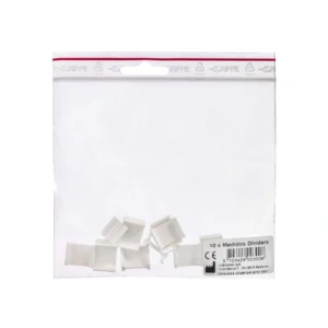 Medidos Skillevæg Hvid – 10 stk