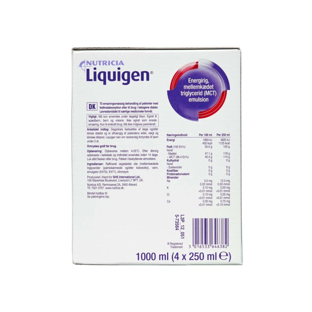 Nutricia MCT Liquigen Olie – 4 x 250 ml