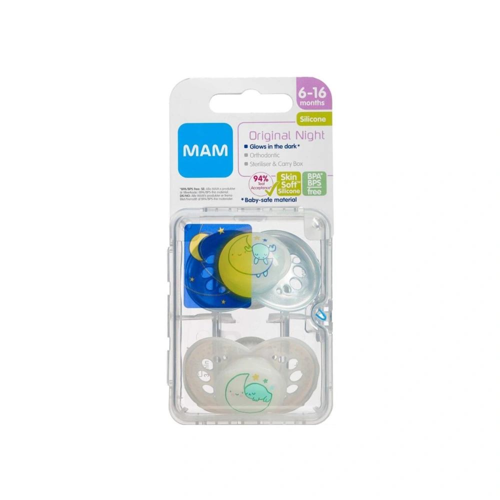 MAM Original Night Sut 6-16 Mdr. Assorterede Farver – 2 stk