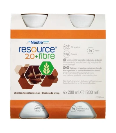 Resource 2.0 + Fibre Chokolade – 4 x 200 ml