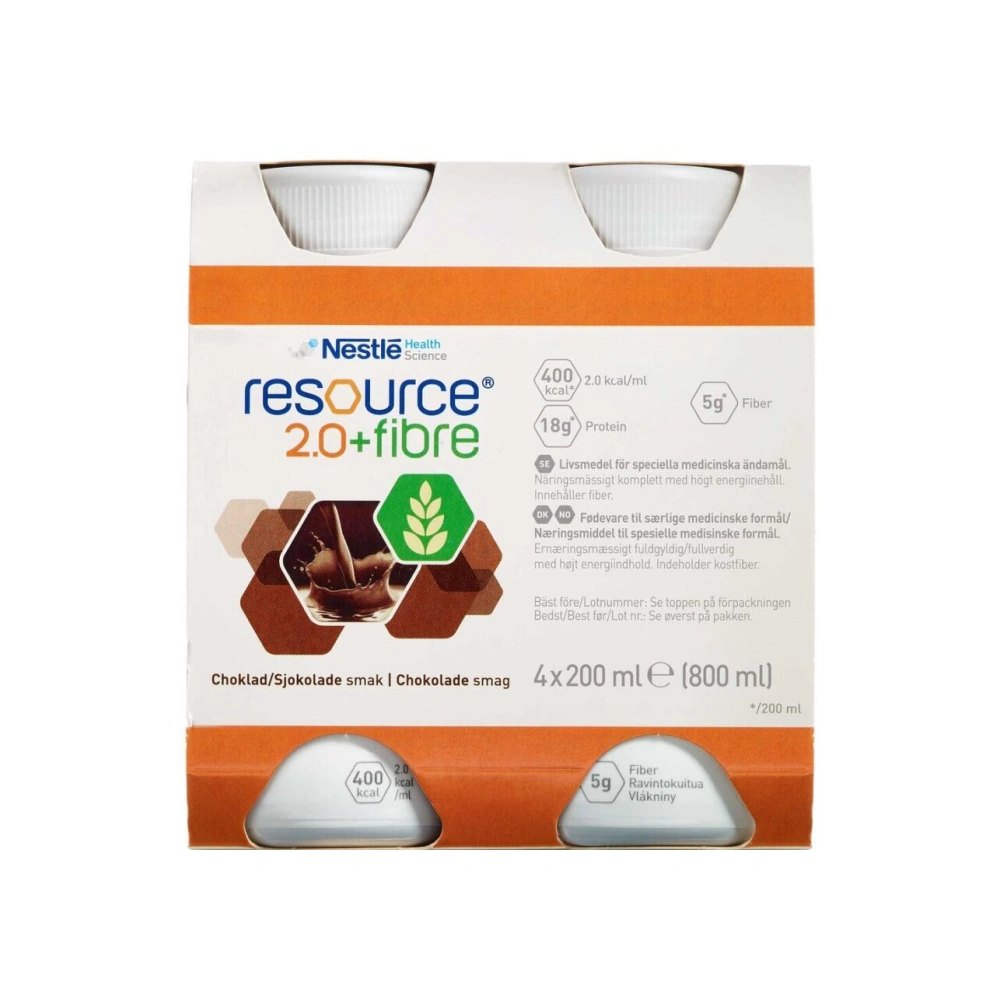 Resource 2.0 + Fibre Chokolade – 4 x 200 ml