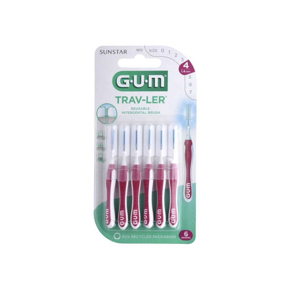 GUM TRAV-LER Mellemrumsbørste 1612 1,4mm - 6 stk