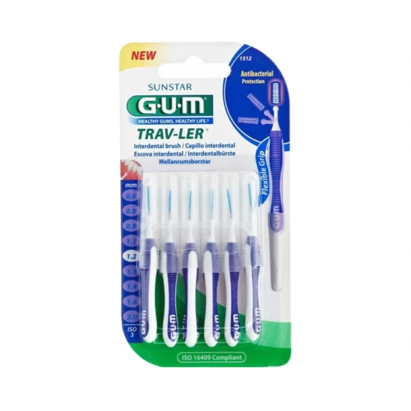 GUM TRAV-LER Mellemrumsbørste 1512 1,2mm – 6 stk