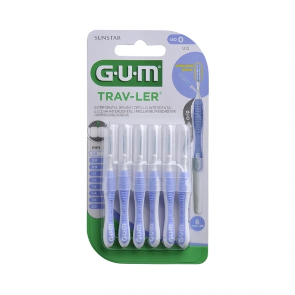 GUM TRAV-LER Mellemrumsbørste 1312 0,6 mm – 6 stk