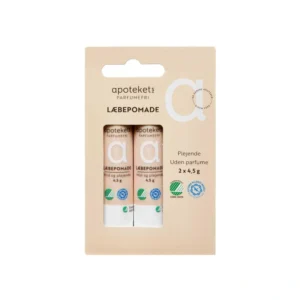 Apotekets Læbepomade Svanemærket Uden Parfume – 2 x 4,5 g