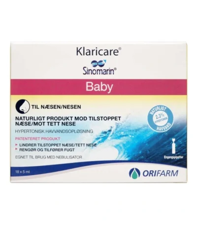 Klaricare Orifarm Klaricare Næsedråber til baby – 18 x 5 ml