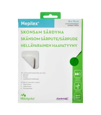 Mepilex med Safetac 10 x 10 cm – 2 stk