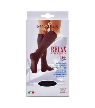 Solidea Knæ Relax Unisex 140 Cotton Sort XX-Large – 1 par