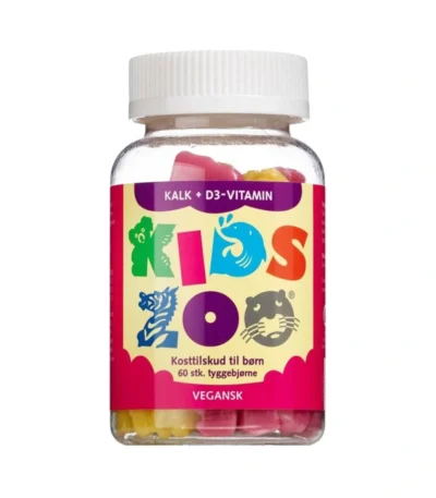 Kids Zoo Kalk + D-Vitamin – 60 stk