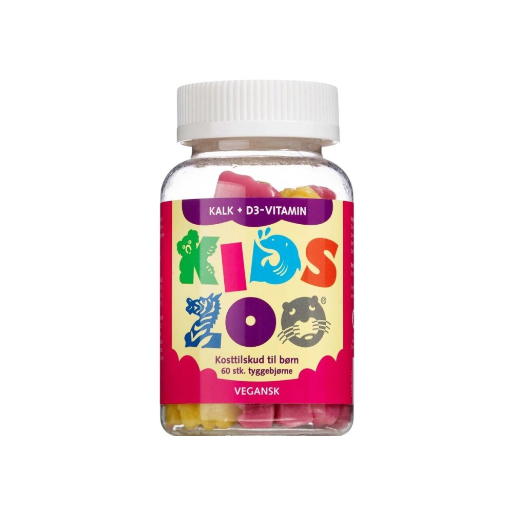 Kids Zoo Kalk + D-Vitamin - 60 stk