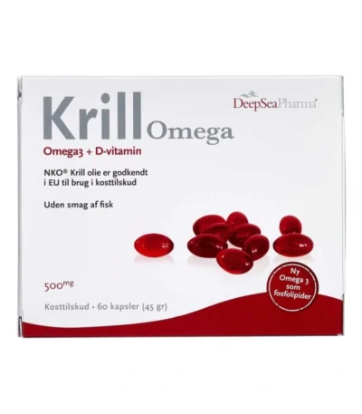 DeepSeaPharma Krill Omega + D-vitamin Kapsler – 60 stk