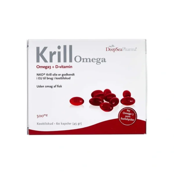 DeepSeaPharma Krill Omega + D-vitamin Kapsler – 60 stk
