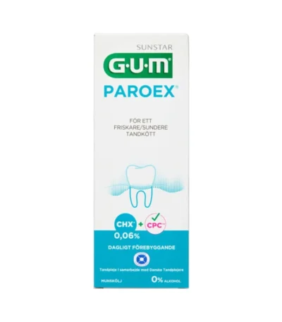GUM PAROEX Klorhexiden Mundskyl 0,06% CHX + CPC – 500 ml