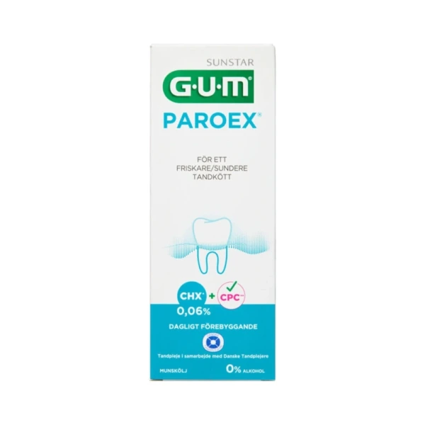 GUM PAROEX Klorhexiden Mundskyl 0,06% CHX + CPC – 500 ml