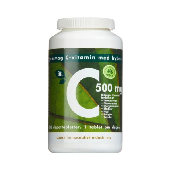 Grønne Vitaminer C-vitamin 500 mg m. Hyben – 240 stk