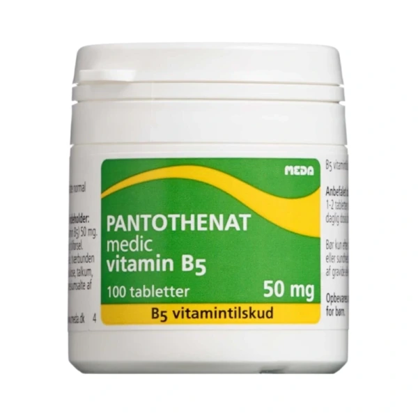 Viatris Pantotenat Vitamin B5 tabletter – 100 stk