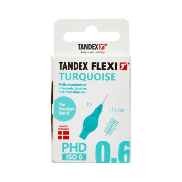 Tandex Flexi Mellemrumsbørste Turqouise – 6 stk
