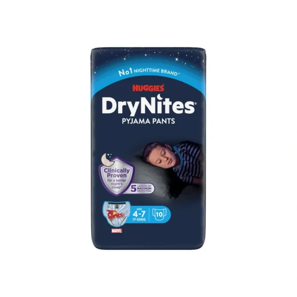Huggies DryNites Pyjama Pants Boy 4-7 År - 10 stk