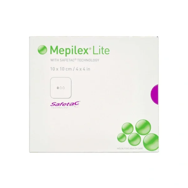 Mepilex Lite med Safetac 10 x 10 cm – 5 stk