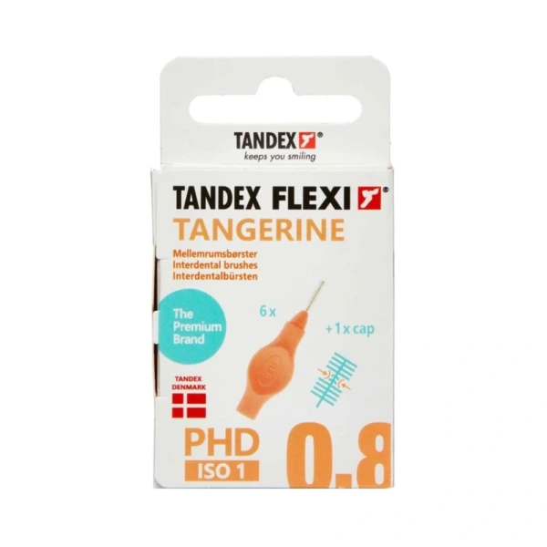 Tandex Flexi Mellemrumsbørste Tangerine – 6 stk