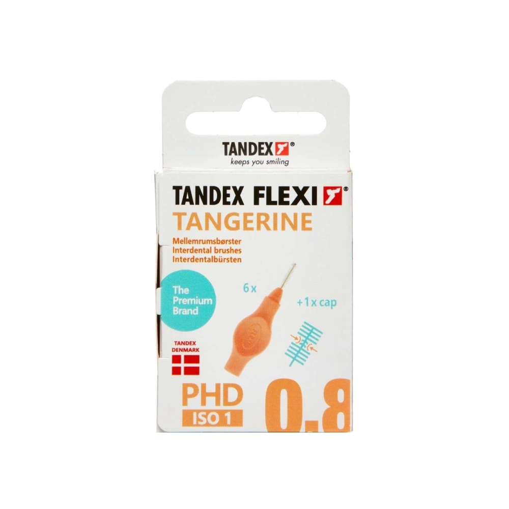 Tandex Flexi Mellemrumsbørste Tangerine - 6 stk