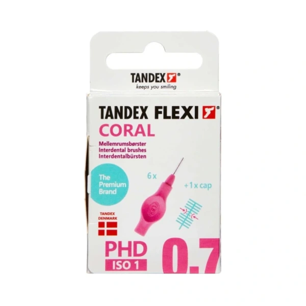 Tandex Flexi Mellemrumsbørste Coral – 6 stk
