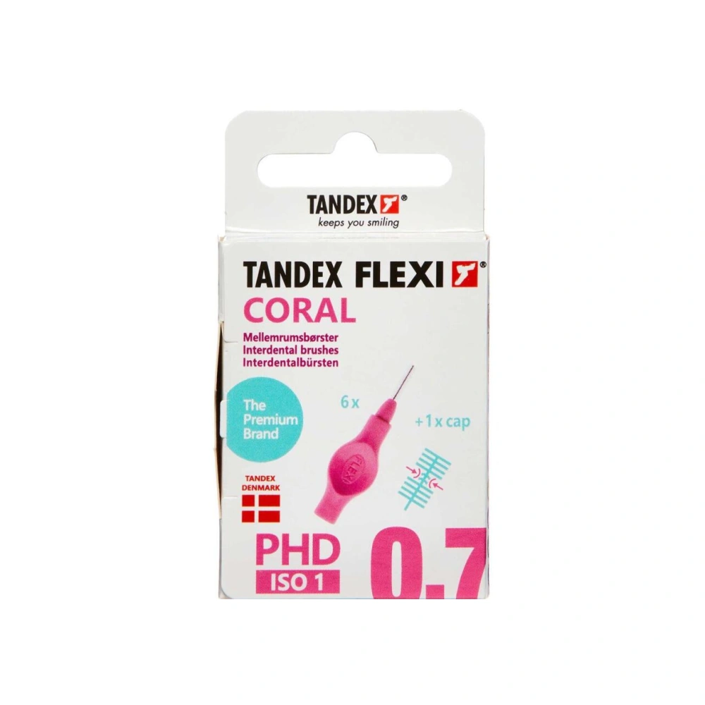 Tandex Flexi Mellemrumsbørste Coral - 6 stk