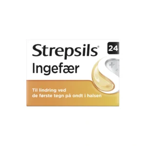 Strepsils Ingefær 0,6+1,2 mg – 24 stk Sugetabletter