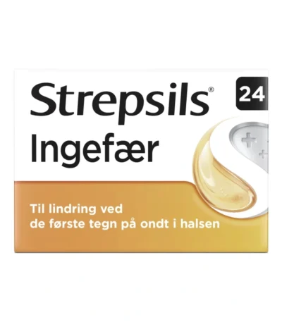 Strepsils Ingefær 0,6+1,2 mg - 24 sugetabletter