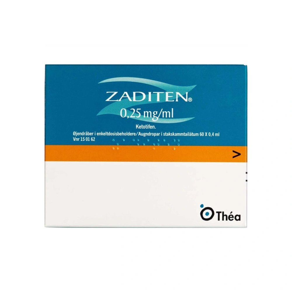 Théa Zaditen Øjendråber 0,25 mg/ml - 60 stk