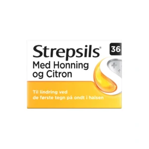 Strepsils Honning & Citron 0,6+1,2 mg – 36 stk Sugetabletter