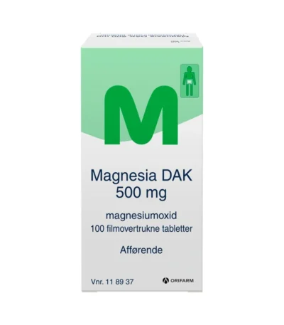 Magnesia tabletter 500 mg - 100 stk